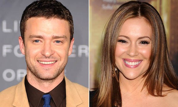 Justin Timberlake e Alyssa Milano (Foto: .)