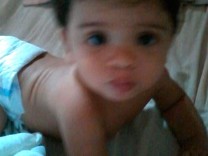 Bebê de oito meses, filho de Josenilde (Foto: Cedida/arquivo da família)