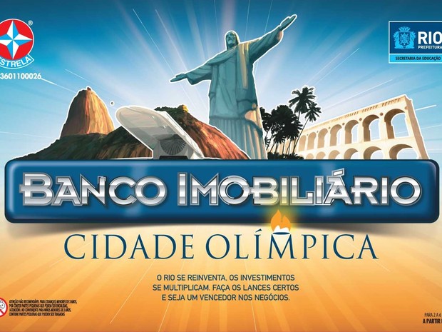 Foto da caixa do jogo Banco Imobiliário Cidade Olímpica (Foto: Reprodução)