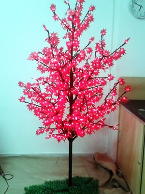 Uma das inovações é a árvore com microlâmpadas de LED (Foto: Pollyana Araújo/ G1)