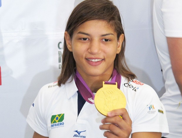 Sarah Menezes, medalhista de ouro em Londres (Foto: Rodrigo Faber / Globoesporte.com)