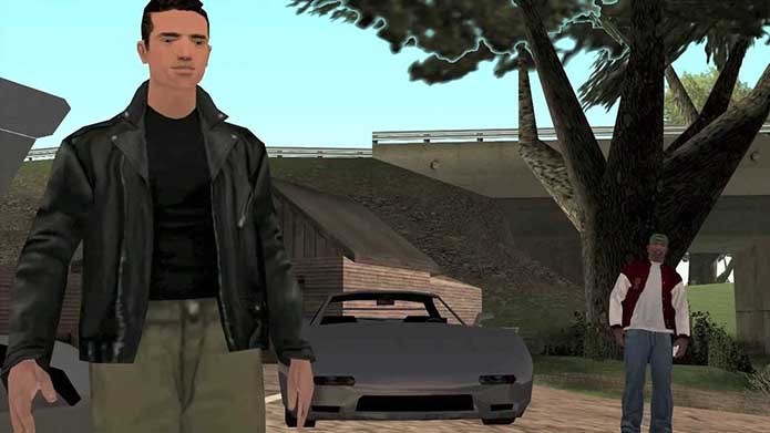 Claude de GTA III apareceu em San Andreas (Foto: Reprodução/YouTube)
