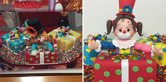 Bolo de Miguel, de 10 anos atrás, e o bolo de Bruna, filhos de Nívea Stelmann (Foto: Reprodução/Instagram) Bolo de Miguel, de 10 anos atrás, e o bolo de Bruna, filhos de Nívea Stelmann (Foto: Reprodução/Instagram)