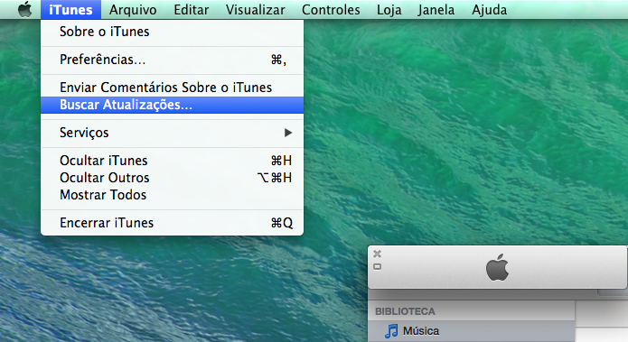 Verificando se há uma atualização para o iTunes no Mac (Foto: Reprodução/Edivaldo Brito)