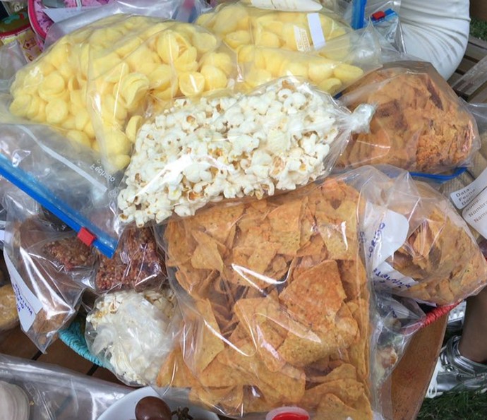 'É de casa' mostra cesta de alimentos gordurosos (Foto: Guilherme Toscano/Gshow)