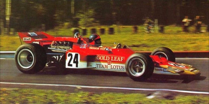 Emerson Fittipaldi no GP dos EUA de 1970 em Watkins Glen, em sua primeira vitória na Fórmula 1 (Foto: Reprodução / Facebook Emerson Fittipaldi)