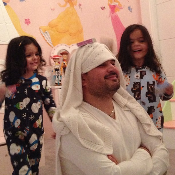 Luciano com as filhas (Foto: Instagram / Reprodução)