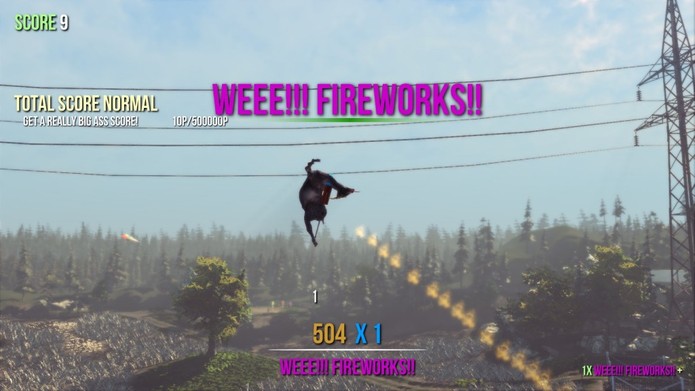 Exemplo de uma das formas de adquirir pontos em Goat Simulator (Foto: Divulgação) Exemplo de uma das formas de adquirir pontos em Goat Simulator (Foto: Divulgação)