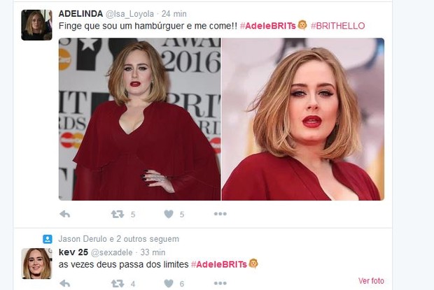 Reações ao look de Adele no BRIT Awards (Foto: Reprodução)