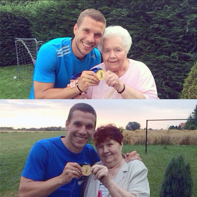 Podolski avós medalha copa do mundo (Foto: Reprodução / Instagram)