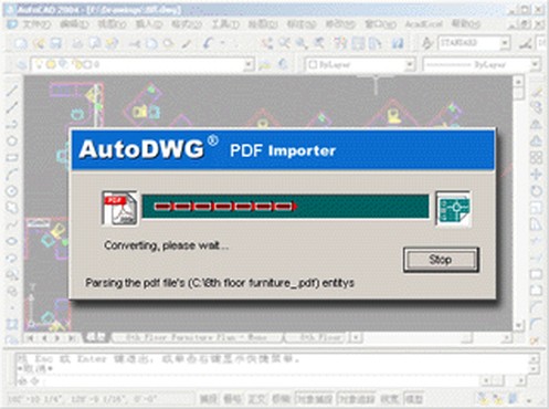 screenshot de AutoDWG PDF to DWG Converter 1.6