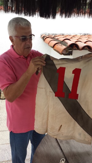 Gilson Nunes, com a camisa 11: gol de falta abriu conquista de 1970 (Foto: Raphael Zarko) Gilson Nunes, com a camisa 11: gol de falta abriu conquista de 1970 (Foto: Raphael Zarko)