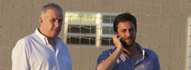 Roberto de Andrade e Duílio Alves, diretoria do Corinthians (Foto: Daniel Augusto Jr / Agência Corinthians)