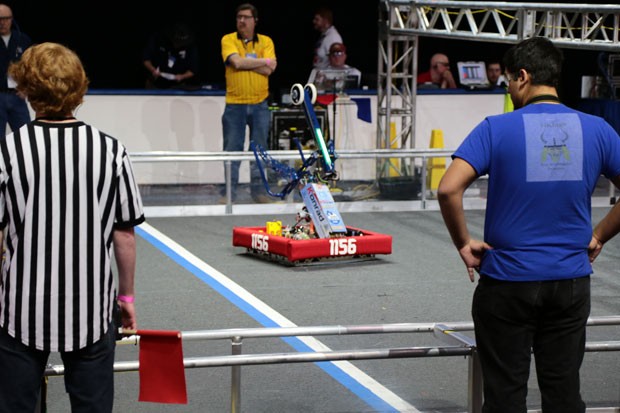 Robô da equipe brasileira Under Control, de estudantes de ensino médio do Rio Grande do Sul, que disputou torneio de robótica nos EUA. (Foto: Divulgação/Arquivo Pessoal/Felipe Ghesla)