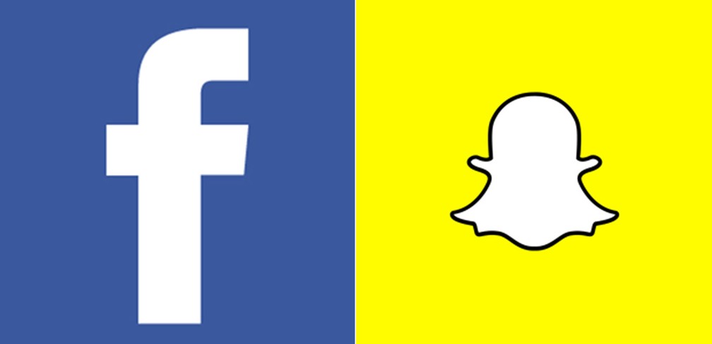 Logos do Facebook e do Snapchat. (Foto: Divulgação/Facebook; Divulgação/Snapchat)