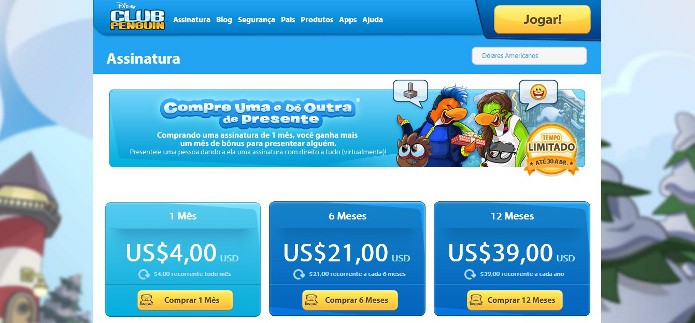 Selecione o tipo de assinatura que irá querer (Foto: Reprodução)