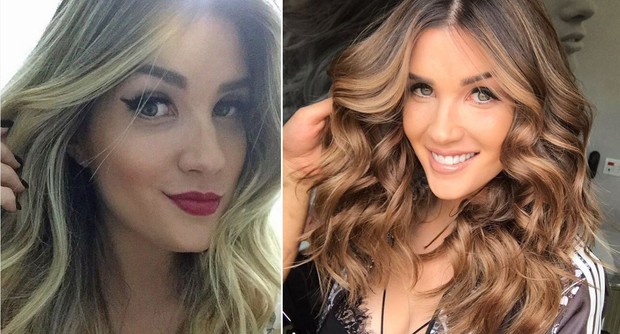 Aline Gotschalg muda o visual: antes e depois (Foto: Reprodução/Instagram)