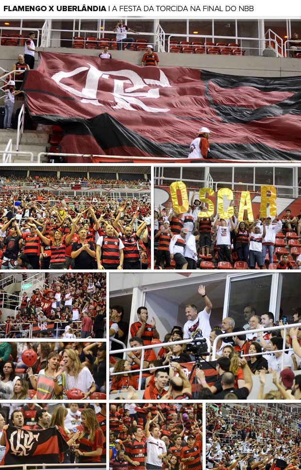 MOSAICO torcida flamengo final da nbb basquete (Foto: Editoria de arte) MOSAICO torcida flamengo final da nbb basquete (Foto: Editoria de arte)