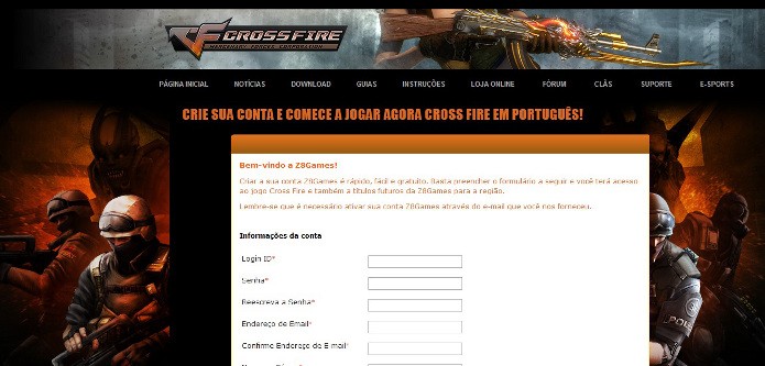 Insira suas informações para o cadastro (Foto: Reprodução / João Moura)