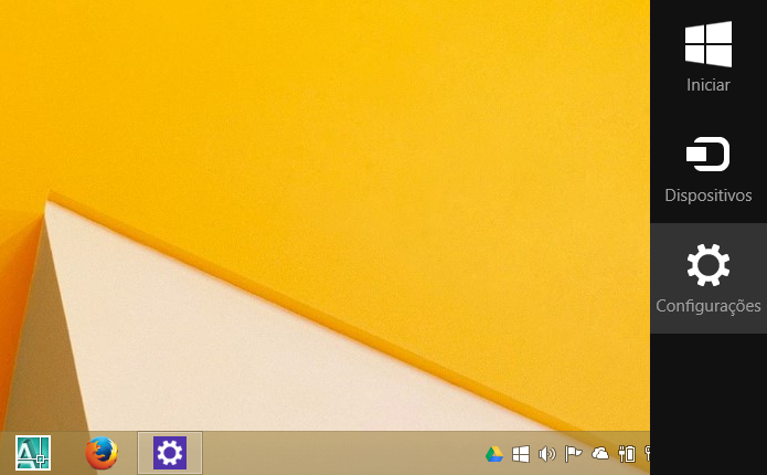Acesse as configurações do Windows 8 (Foto: Reprodução/Helito Bijora)