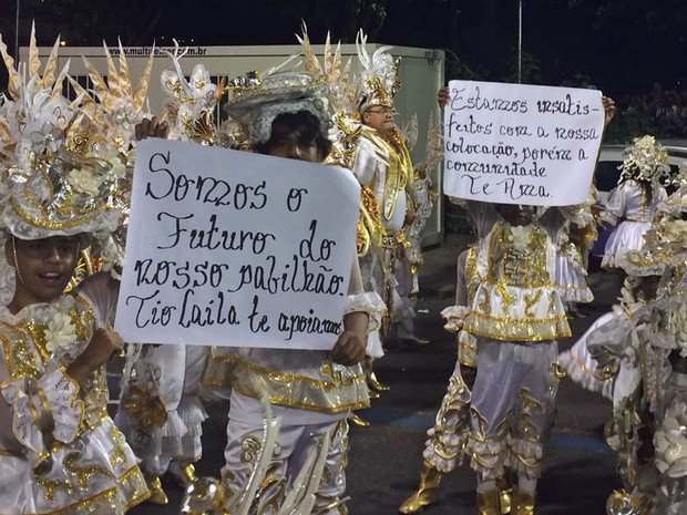 Comunidade da Beija-Flor apoiou Laíla (Foto: Lívia Torres / G1)