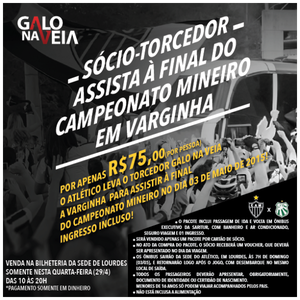 Promoção do Atléico-MG para jogo em Varginha (Foto: Reprodução / Site do Atlético-MG)