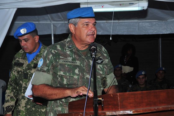 O general do Exército José Luiz Jaborandy Júnior, que comandava a missão da ONU no Haiti (Foto: Reprodução/ONU)