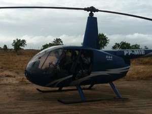 Polícia usa helicóptero na buscas pelos foragidos (Foto: Arquivo pessoal)