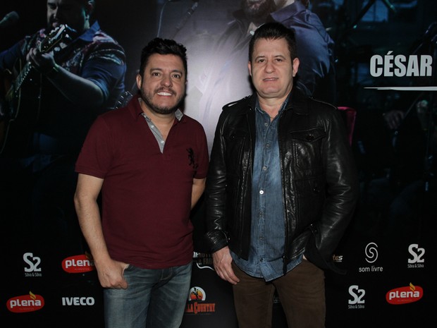 Bruno e Marrone  em gravação de DVD em São Paulo (Foto: Amauri Nehn/ Brazil News)