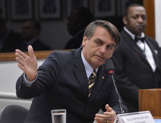 Jair Bolsonaro em depoimento ao Conselho de Ética da Câmara dos Deputados (Foto: Wilson Dias / Agência Brasil)