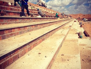 Estádio Barretão está sendo construído no município de Ceará-Mirim, na Grande Natal (Foto: Alan Oliveira/Divulgação)