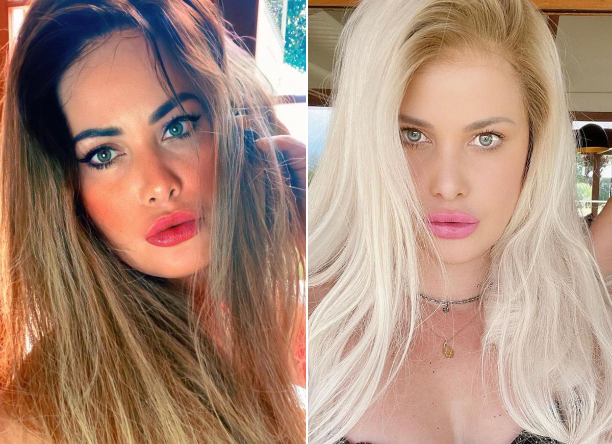 Mayana Moura antes e depois de platinar os cabelos (Foto: Reprodução/Instagram) Mayana Moura antes e depois de platinar os cabelos (Foto: Reprodução/Instagram)