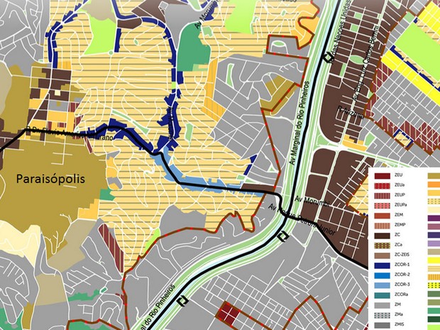 Mapa Zeis  (Foto: Divulgação/ Prefeitura de São Paulo)