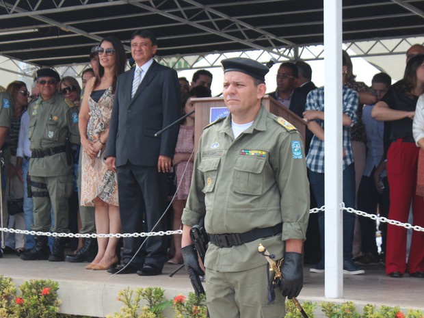 Novo comandante geral da Polícia Militar recebeu cargo nesta segunda-feira (Foto: Gustavo Almeida/G1)