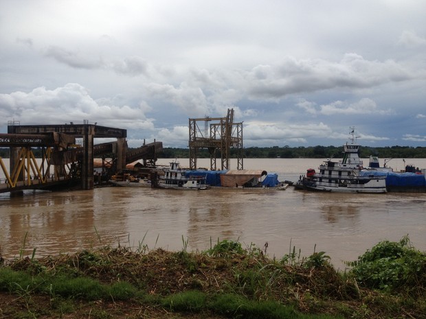 Fluxo no Porto de Porto de Velho aumentou 30% com o aumento do Rio Madeira.  (Foto: Eliete Marques)