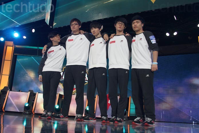 SKT Telecom T1 foi a equipe vencedora e levou para casa U$ 50 mil, aproximadamente R$110 mil (Foto: Felipe Vinha/TechTudo) SKT Telecom T1 foi a equipe vencedora e levou para casa U$ 50 mil, aproximadamente R$110 mil (Foto: Felipe Vinha/TechTudo)