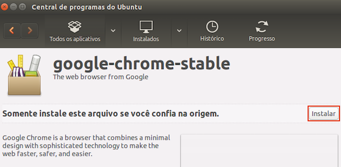 Iniciando a instalação do Google Chrome no Ubuntu (Foto: Reprodução/Edivaldo Brito) (Foto: Iniciando a instalação do Google Chrome no Ubuntu (Foto: Reprodução/Edivaldo Brito)) Iniciando a instalação do Google Chrome no Ubuntu (Foto: Reprodução/Edivaldo Brito) (Foto: Iniciando a instalação do Google Chrome no Ubuntu (Foto: Reprodução/Edivaldo Brito))