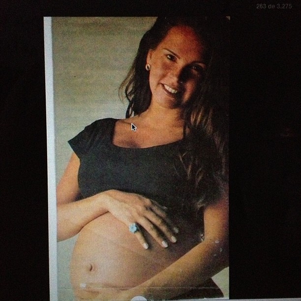 Cristina Mortágua relembra foto de gravidez (Foto: Reprodução/ Instagram)
