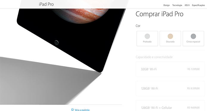 iPad Pro tem valores muito altos no Brasil (Foto: Reprodução/Thiago Barros)