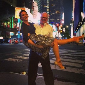 Luiza Brunet e o namorado, empresário Lírio Parisotto, em Nova York, nos Estados Unidos (Foto: Instagram/ Reprodução)