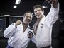 Malvino Salvador e José Loreto se enfrentam no judô para o Camarim Olímpico Gshow