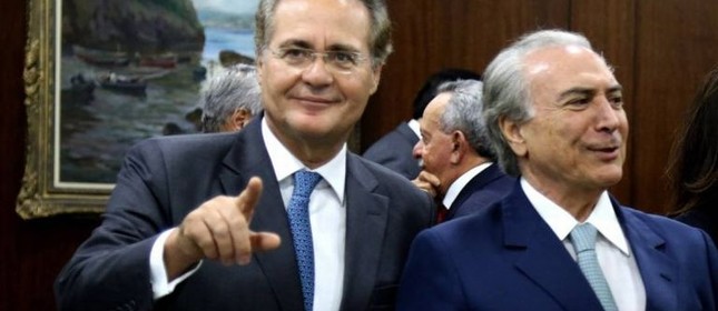 Renan Calheiros e Michel Temer (Foto: Ailton de Freitas / Agência O Globo )