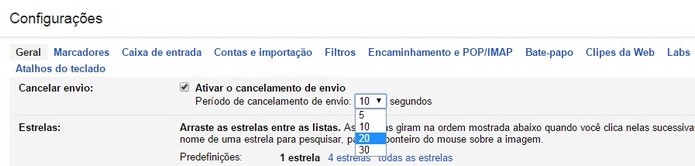 Cancelar envio faz com que Gmail espere tempo pré-definido antes de mandar e-mail (Foto: Reprodução/Raquel Freire)