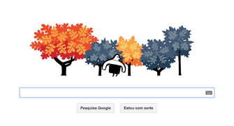 No Canadá, por exemplo, o doodle de hoje é sobre a chegada do Outono (Foto: Reprodução/Google) No Canadá, por exemplo, o doodle de hoje é sobre a chegada do Outono (Foto: Reprodução/Google)