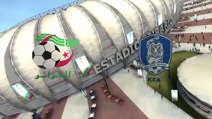 Simulação Copa do Mundo Fifa 2014: Argélia x Coréia (Foto: Reprodução/Murilo Molina)