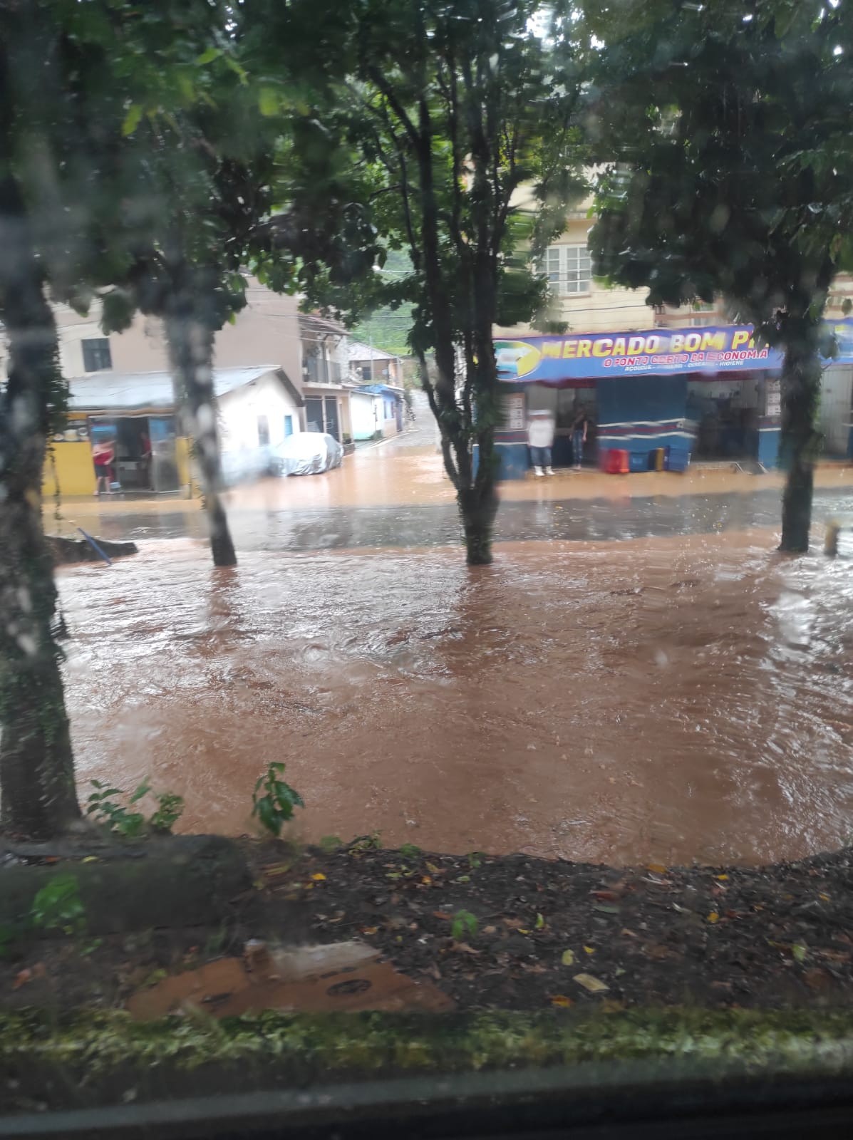 Chuva Forte Causa Transbordo De Ribeir O Inunda O Em Ruas E Queda De