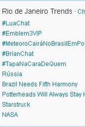 Trending Topics no Rio às 17h06 (Foto: Reprodução)