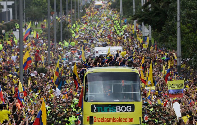 colombia chegada desfile (Foto: AP)
