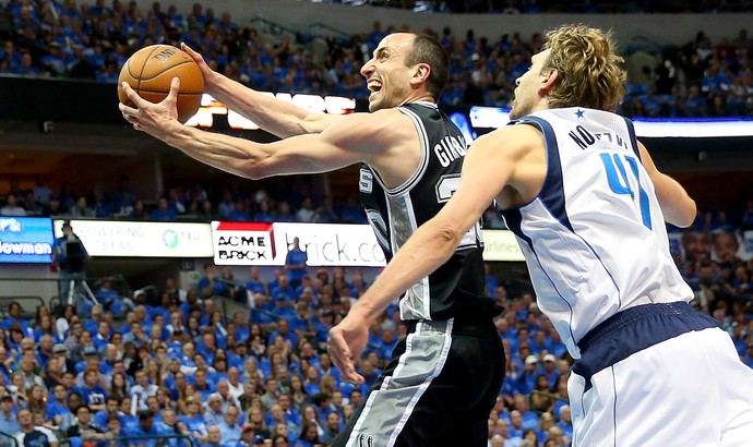Manu Ginobili x Dirk Nowitzki, Spurs x Mavericks (Foto: Getty)
