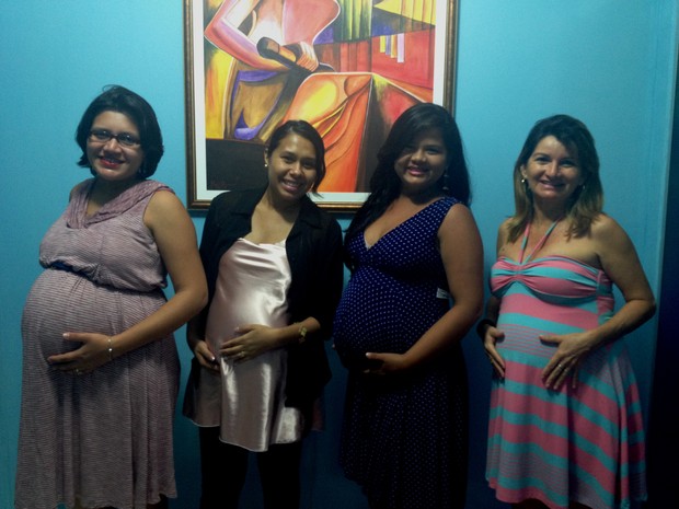 Parte do grupo esteve reunido em encontro na OAB, subseção de Santarém, para debater sobre os direitos da grávida (Foto: Luana Leão/G1)